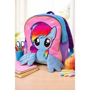 My Little Pony Rainbow Dash Kids Backpack Wings 3D Glitter School Bag